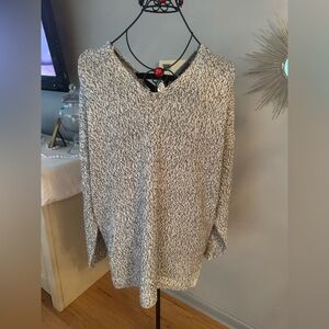 Cozy Black and White Knit Hoodie